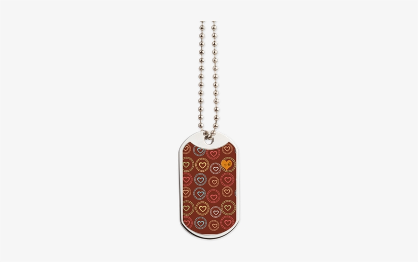 Personalised Sweet Red Monogram Heart Cute Dog Tag - Pet Tag, transparent png