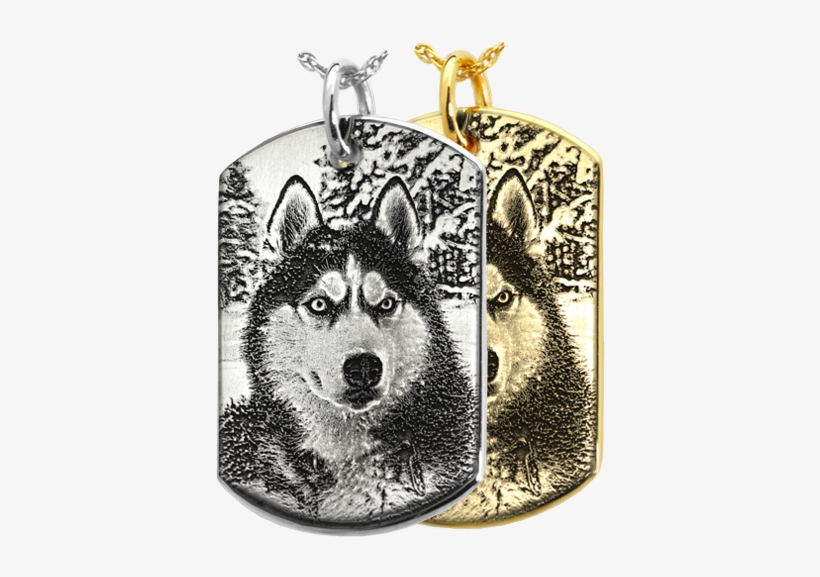 Dog Tag Engraved With Custom Photo Of Your Pet - B&b Dog Tag Actual Pawprint Jewelry, transparent png