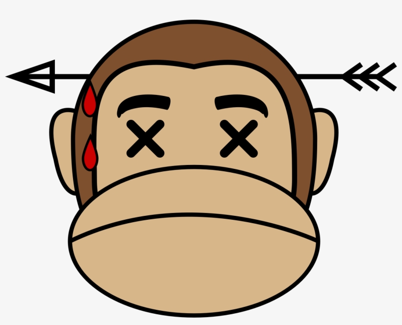 Dead Clipart Emoji - Monkey Emoji, transparent png
