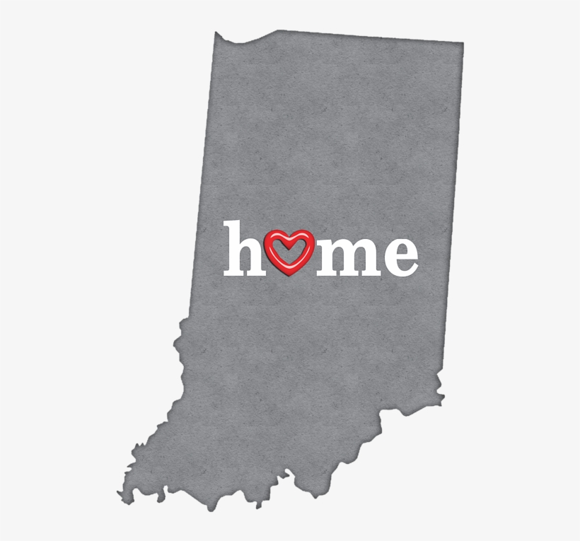 State Map With Heart In Home T - Indiana With Heart, transparent png