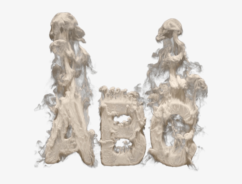 Experimental Smoke Font - Carving, transparent png