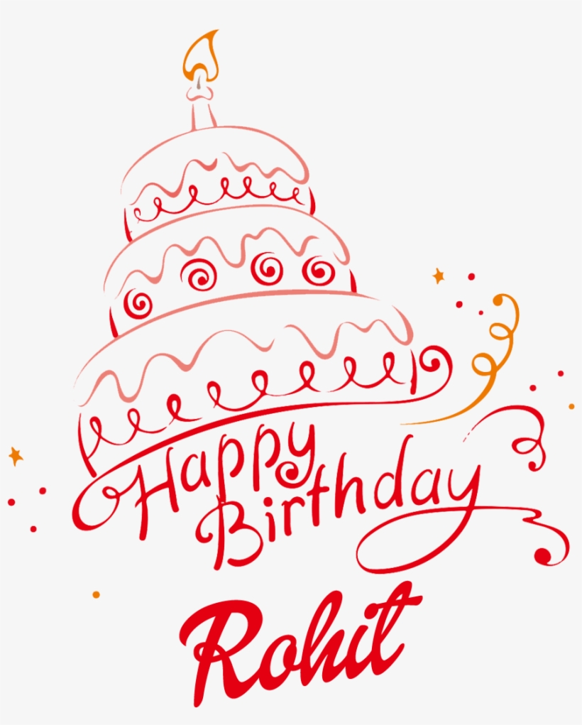 Rohit Happy Birthday Vector Cake Name Png - Happy Birthday Ronak Cake, transparent png