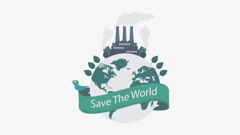 Eco Sign Save The World Vector And Transparent Png - Save The World Png, transparent png