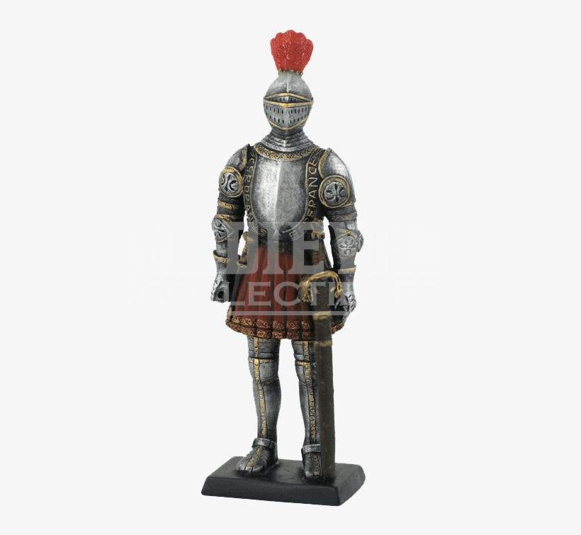 Armored Knight With Feather Plume Helmet Statue - Veronese Knight Warrior Statue With Feather Top Helmet, transparent png