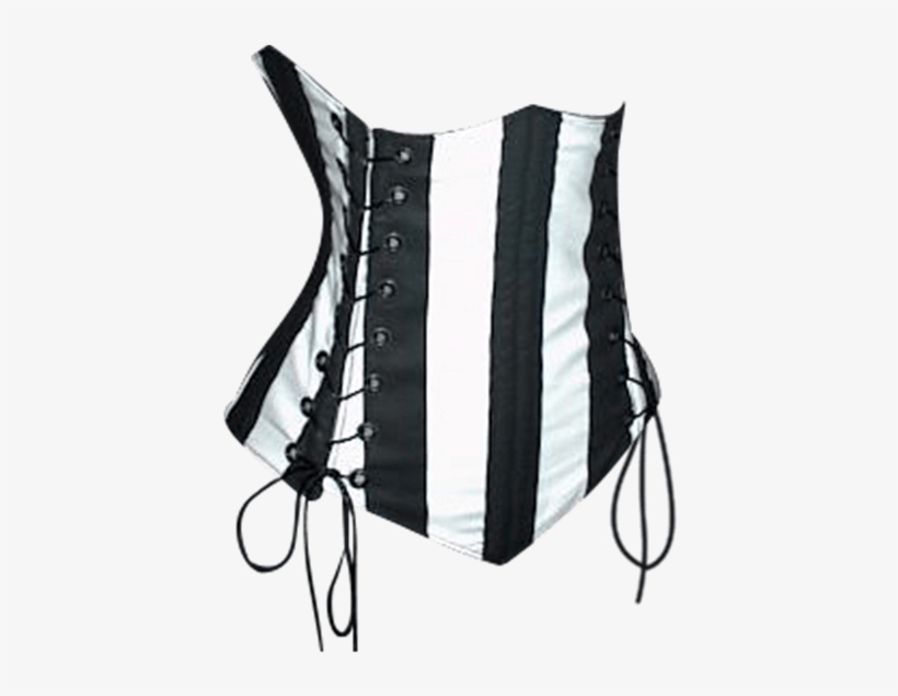 Striped Double Lacing Under-bust Corset - Costume, transparent png