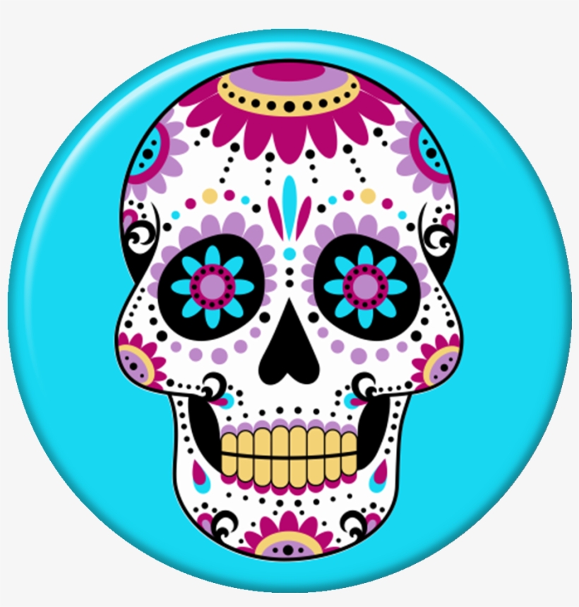 Pop Selfie Caveira Mexicana Azul - Day Of The Dead Colours, transparent png