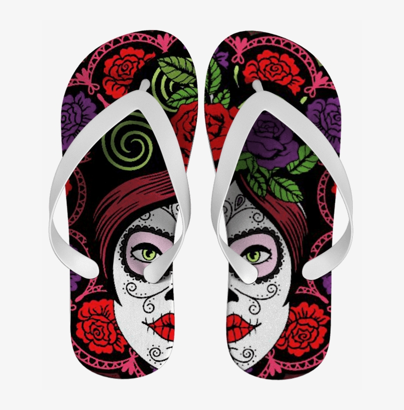 Chinelo Estampa Caveira Mexicana - Chinelo Personalizado Coca Cola, transparent png