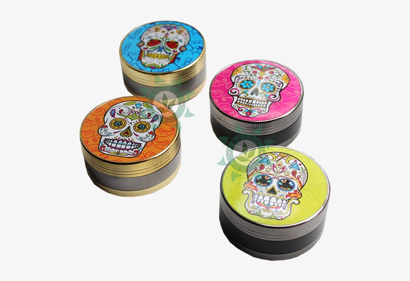 Triturador Metal Caveira Mexicana 3 Partes - Metal, transparent png