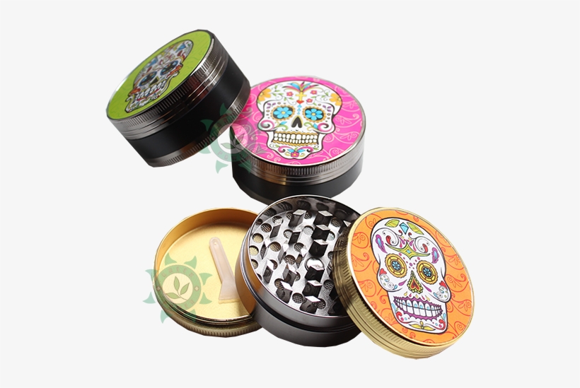 Triturador Metal Caveira Mexicana 3 Partes - Metal, transparent png