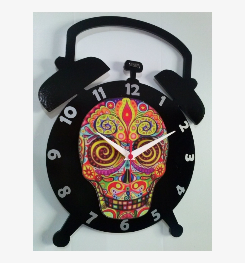 Relógio Parede Despertador Caveira Mexicana - Mexican Day Of The Dead, transparent png