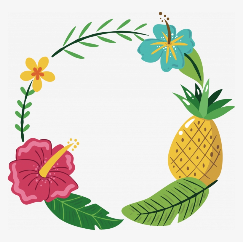 Pineapple Decoration Unique Pineapple Icon Yellow Pineapple - Tropical Wreath Personalized Pinback Button, Magnet, transparent png