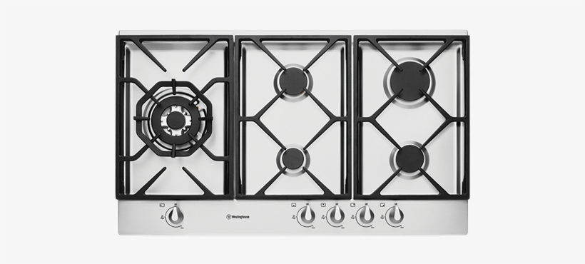 90cm Stainless Steel Gas Cooktop - Westinghouse Whg956sa 90cm 5 Burner Gas Cooktop - Stainless, transparent png