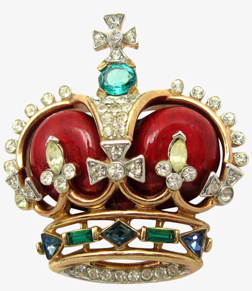 Philippe 'coronation Gems' Red Royal Crown Brooch - Brooch, transparent png