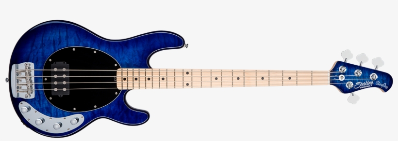 Top Over An African Mahogany Body With The Music Man - Music Man Sterling Ray34qm Stingray, Neptune Blue, transparent png