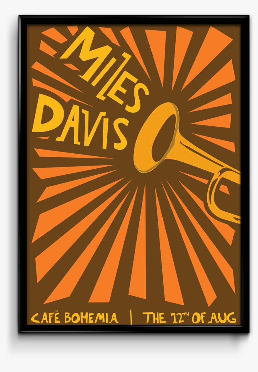 Miles Davis Poster - Jazz, transparent png