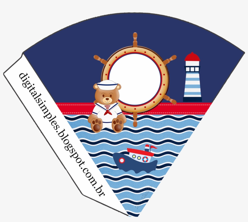 Convite Gratuito Para Imprimir, Rótulos, Etckit Ursinho - Bandeirola Urso Marinheiro Para Imprimir, transparent png