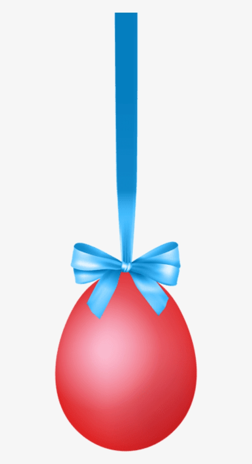 Free Png Red Hanging Easter Egg With Bow Transparent - Clipart Easter Ribbon, transparent png