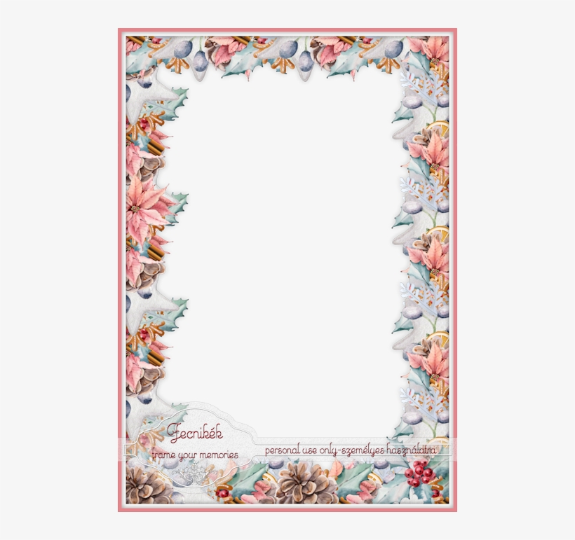 ~~ Pink Christmas Frame - Pink Christmas Frame, transparent png