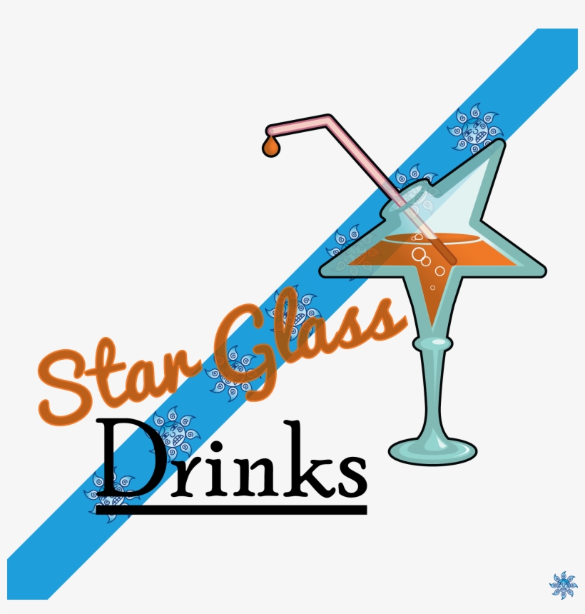 Star Glass Drinks Logo - Graphic Design, transparent png