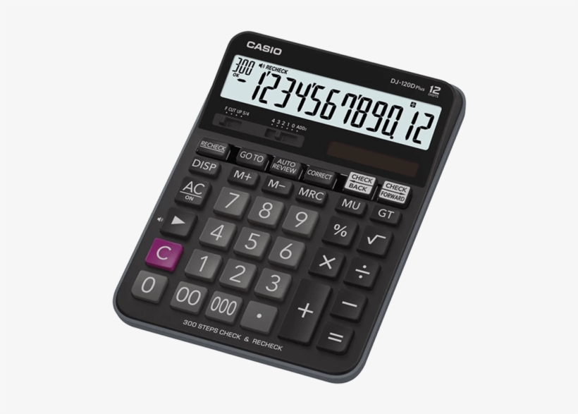 Casio Dj-120d Plus Desktop Calculator - Casio Calculator Dj 120d, transparent png