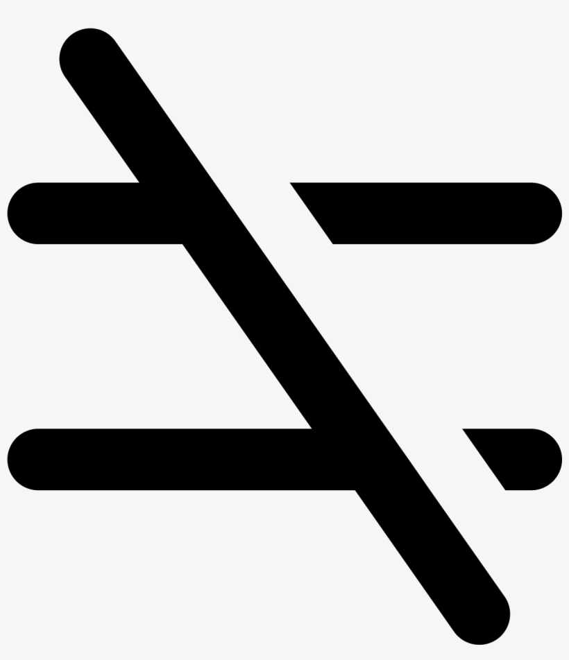 Not Equal Icon - Equals Sign, transparent png
