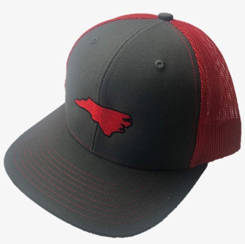 State Of North Carolina Red And Grey Mesh Adjustable - Baseball Cap, transparent png