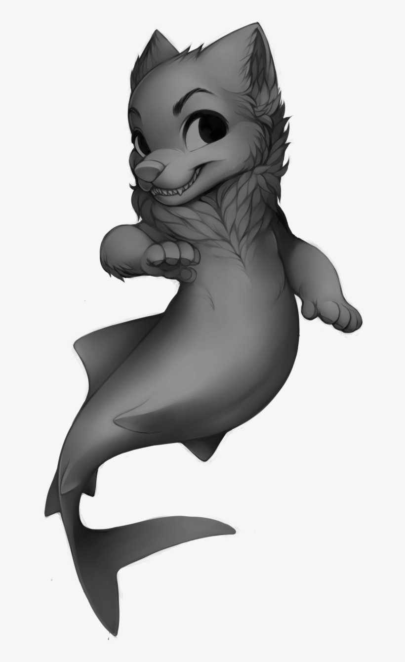 Mermaid Wolf Base - Wolf Mermaid, transparent png