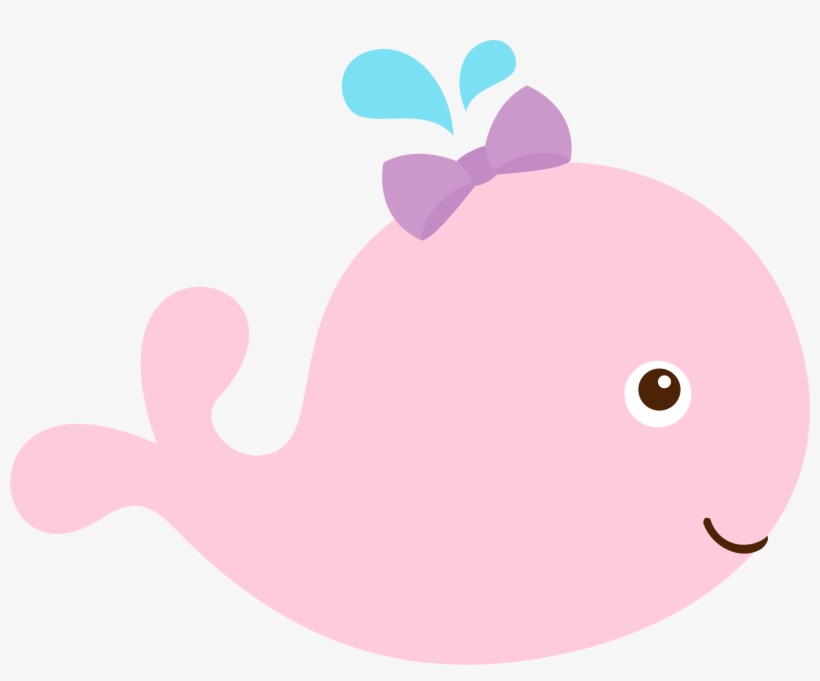 Baby Mermaid - Pink Baby Whale Clipart, transparent png