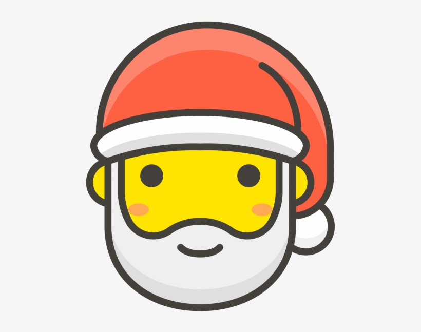 Santa Claus Emoji - 산타 아이콘, transparent png