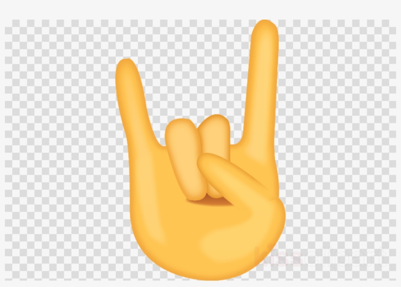 Rock Emoji Png Clipart Sign Of The Horns Emoji - Flags Expo 30ft Black & White Checkered Pennant, transparent png