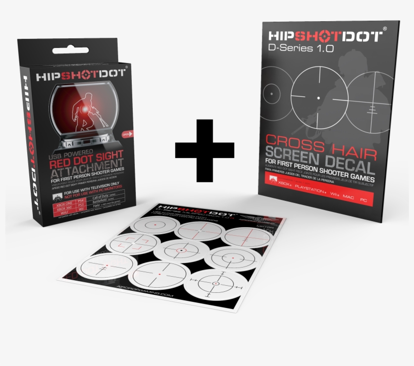 Get A Crosshair Decal With A Red Dot Sight For Gaming - Airdrop Gaming Hipshotdot (hsd-1619), transparent png
