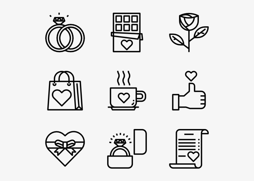 Valentine's Day - Food Icons Png, transparent png