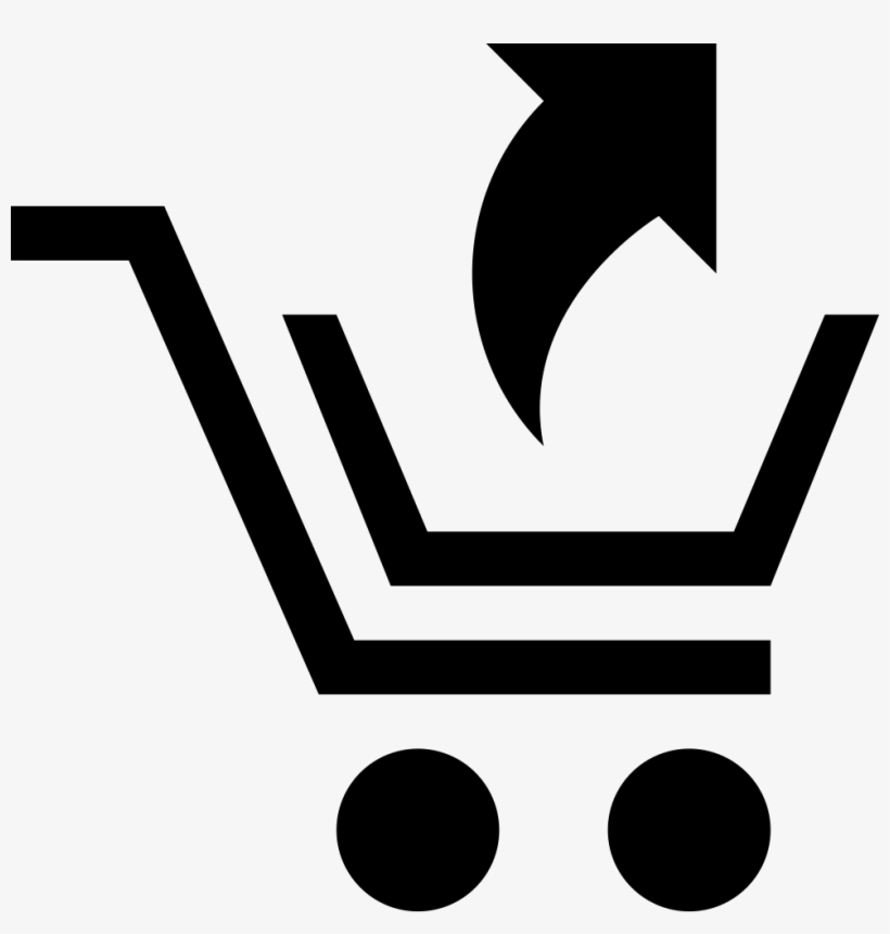 Shopping Cart With An Up Arrow Comments - Icon, transparent png