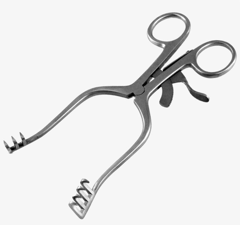Retractor, Adjustable With Latch, Blunt, 16 Cm - Tongs, transparent png