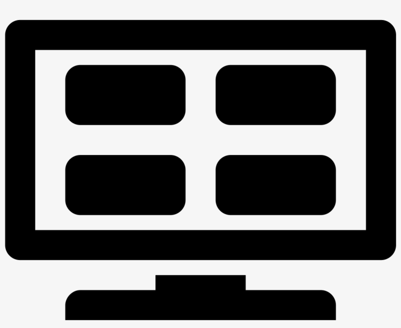 It's A Tv Four Small Box's On One Big Square - Web Channel Icon, transparent png