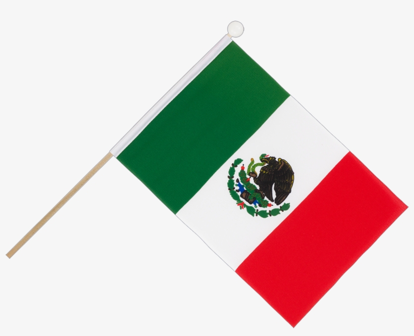 Hand Waving Flag 6x9" - Mexican Flag Transparent Background, transparent png