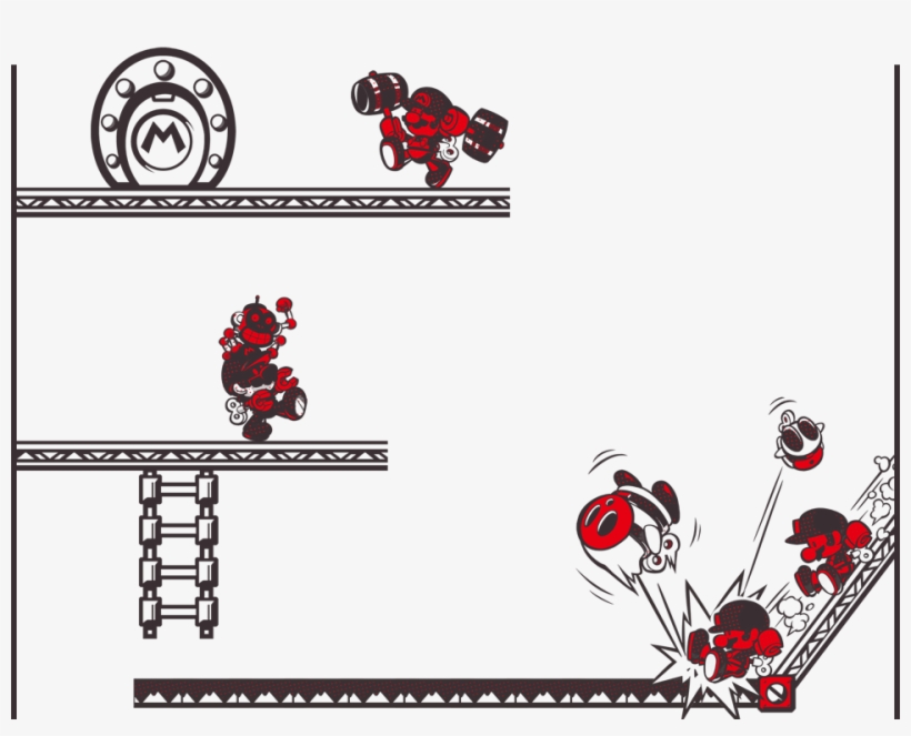 Mario Vs Donkey Kong - Cartoon, transparent png