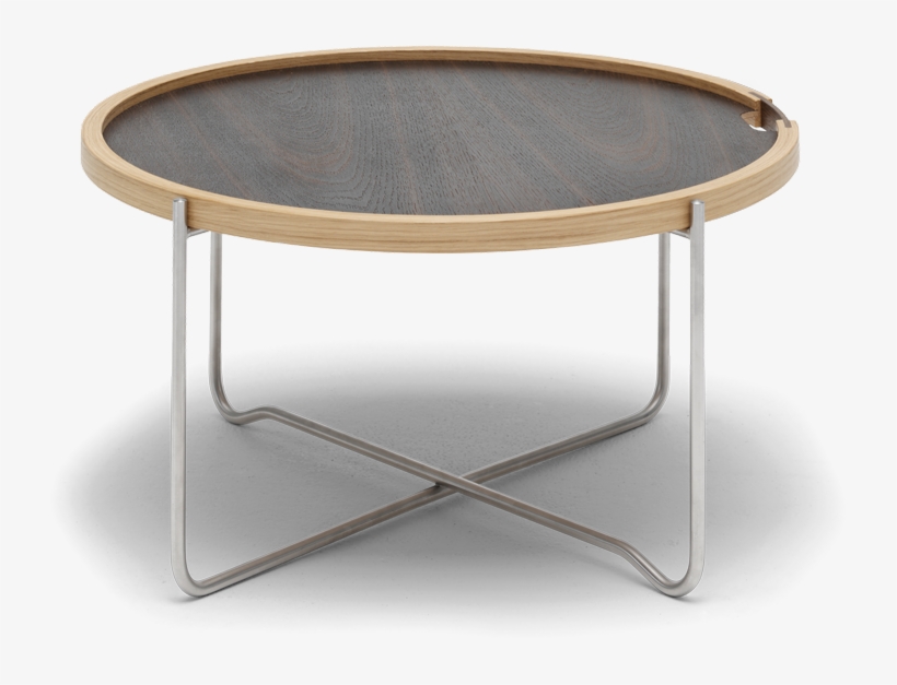 Carl Hansen & Son Wegner Ch417 Tray Table Ø62 Cm,oak/smoke - Carl Hansen & Son Wegner Tray Table, transparent png