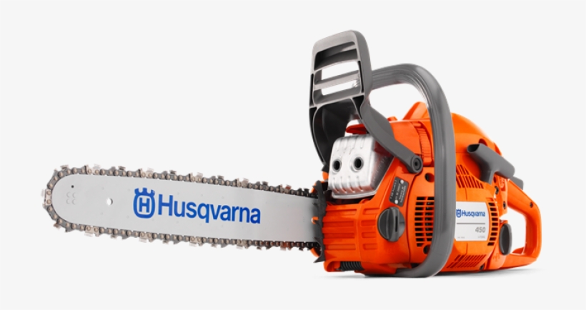 Husqvarna 450 50.2cc Gas Powered 2-cycle Chain Saw,, transparent png