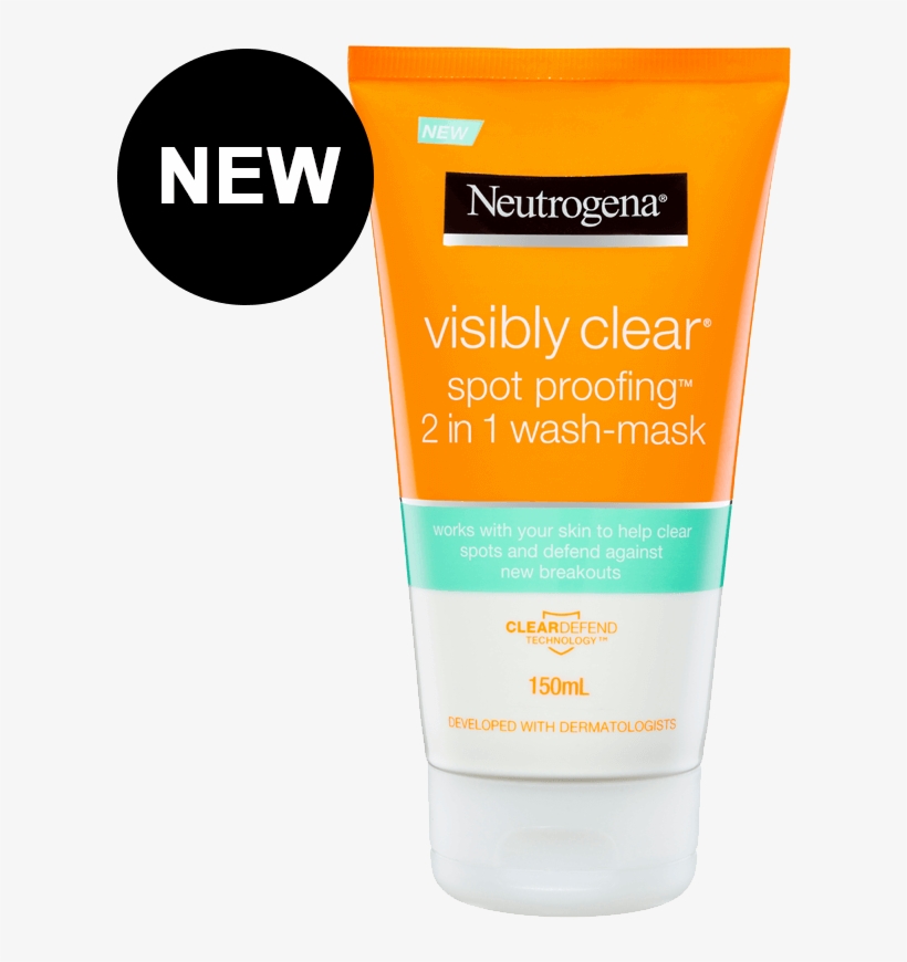 Visibly Clear Spot Proofing Wash Mask New - Neutrogena Deep Clean Micellar Purifying Water, transparent png