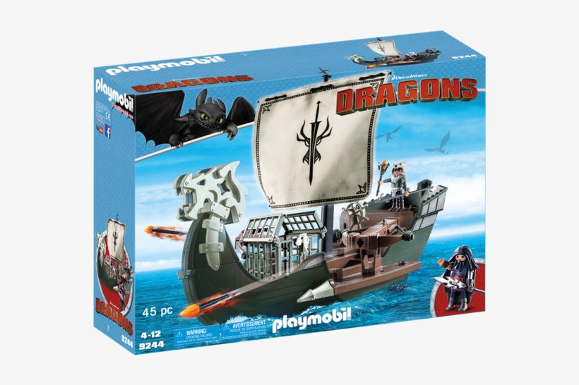 Playmobil How To Train Your Dragon Drago's Ship Building - Train Your Dragon Playmobil, transparent png