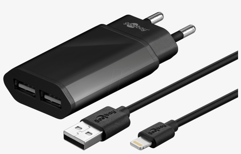 Usb Power Supply Unit, 2100 Ma, Slim, Black, Lightning - Micro Usb Oplader, transparent png