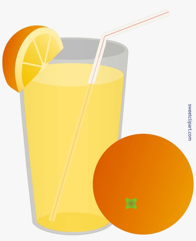 Svg Glass Orange Juice Whole Wedge Clip Art - Orange Juice Cartoon Transparent Background, transparent png