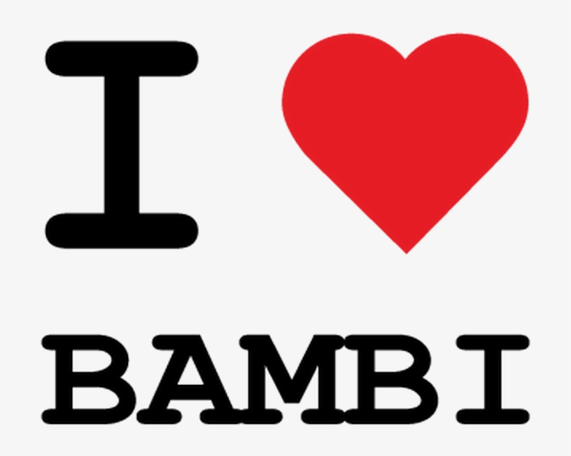 T-shirt I Love Bambi - Stickers I Love My Family, transparent png