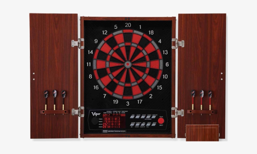 Electronic 42-1023 - Viper Neptune Electronic Soft Tip Dartboard With Cabinet, transparent png
