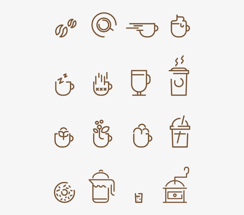 Icon Design For A Coffee Type - Type Of Icon Design, transparent png