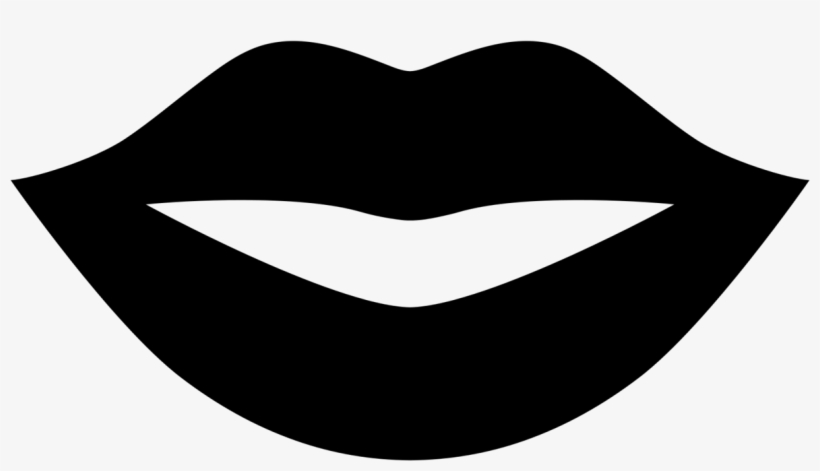 Lips Clipart Black And White - Portable Network Graphics, transparent png