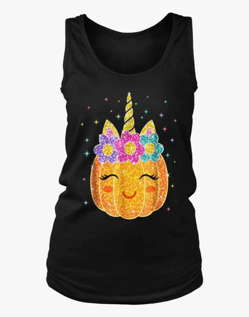 Cute Unicorn Pumpkin Halloween T-shirt - Shirt, transparent png