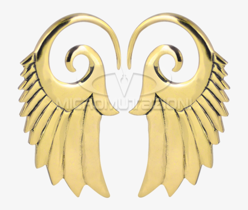 Brass Wings Spiral Hooks Ear - Italy, transparent png