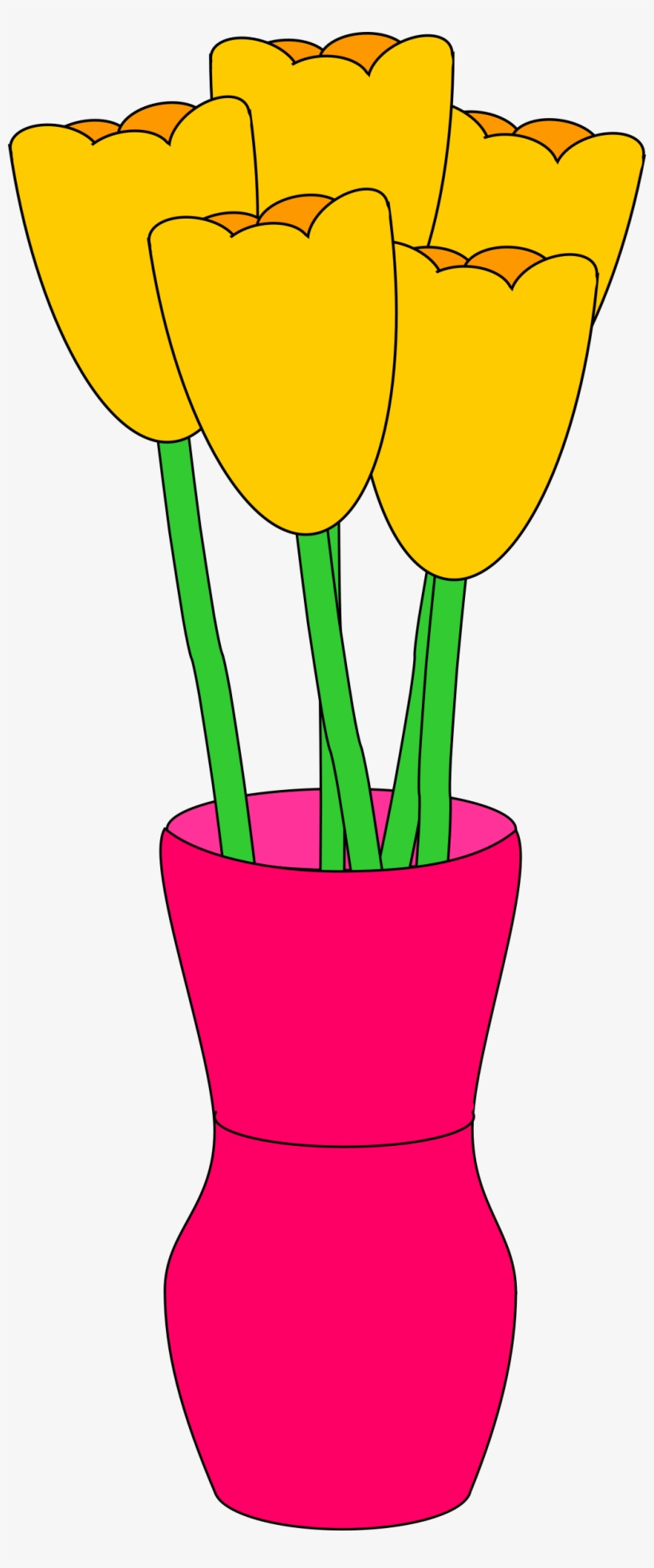 Go To Image - Tulip In Vase Clipart, transparent png